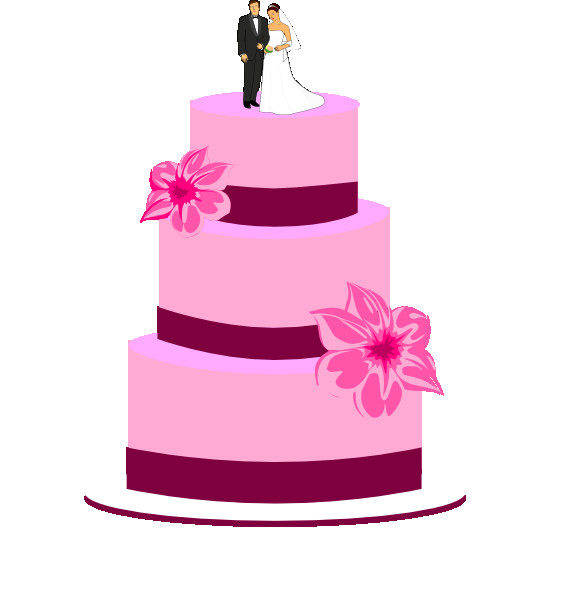 Wedding Cakes Clipart
 Wedding Cake With Bride And Groom Clip Art at Clker