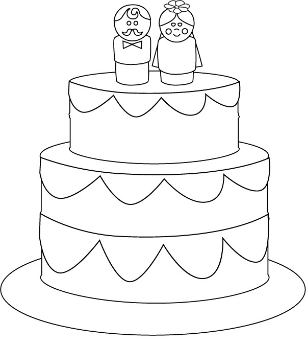 Wedding Cakes Coloring Pages
 wedding cake coloring pages 01