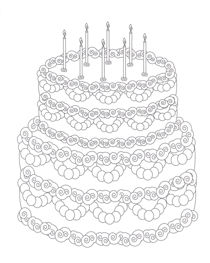 Wedding Cakes Coloring Pages
 Cake Coloring Pages coloringsuite