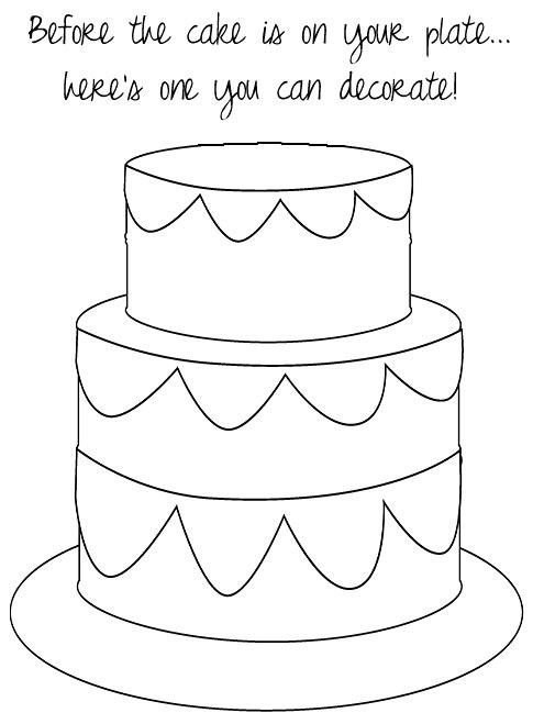 Wedding Cakes Coloring Pages
 Wedding For Kids