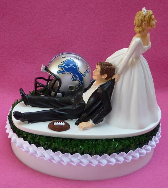 Wedding Cakes Detroit
 Wedding Cake Topper Detroit Lions Football Themed Sports Turf