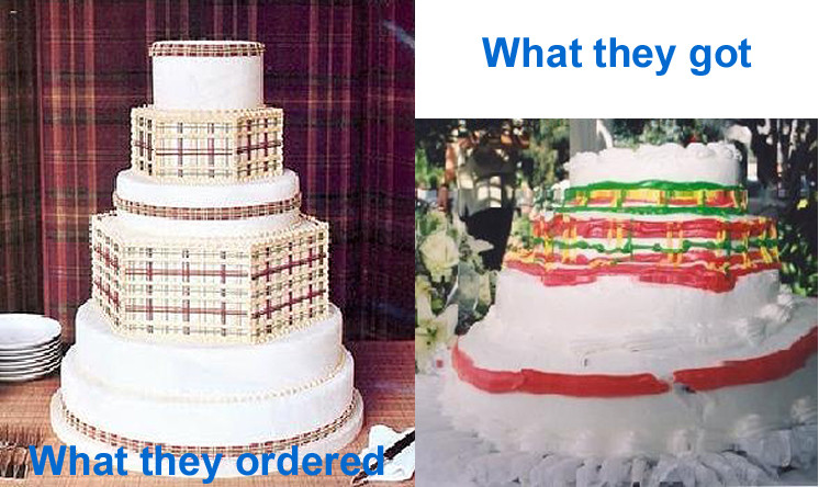 Wedding Cakes Disasters
 Wedding cake disasters guaranteed to make you weep and