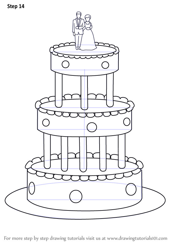 Wedding Cakes Drawings
 Learn How to Draw a Wedding Cake Cakes Step by Step