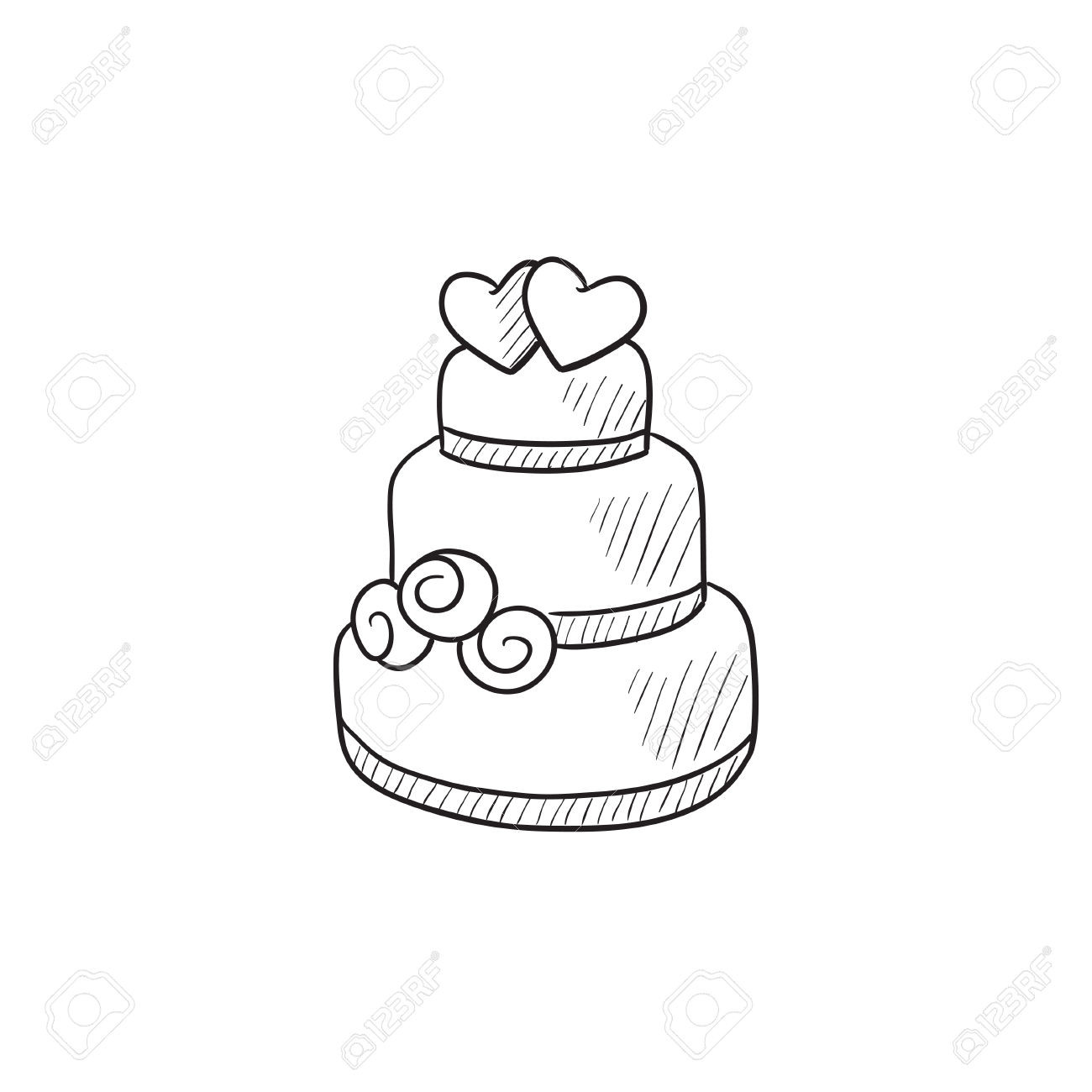 Wedding Cakes Drawings
 Drawn wedding cake black and white Pencil and in color