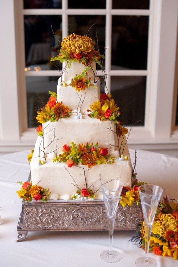 Wedding Cakes Fall
 Our Favorite Floral Wedding Cakes Rustic Wedding Chic