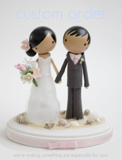 Wedding Cakes Figures
 Edible Etsy Wedding Cake Toppers