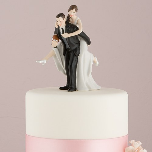 Wedding Cakes Figures
 Football Bride and Groom Cake Topper The Knot Shop