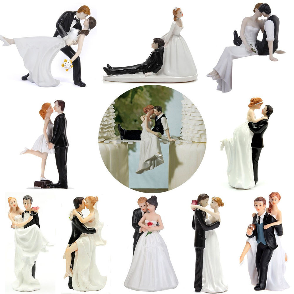 Wedding Cakes Figures
 ROMANTIC FUNNY WEDDING CAKE TOPPER FIGURE BRIDE GROOM