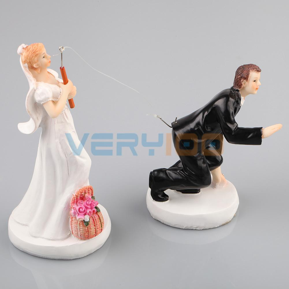 Wedding Cakes Figurines
 Aliexpress Buy Bride and Groom Fishing Wedding Cake