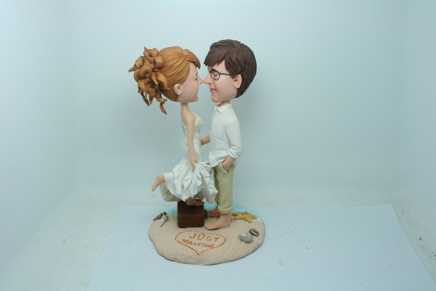 Wedding Cakes Figurines
 Beach Wedding Cake Topper Figurine Customize Custom