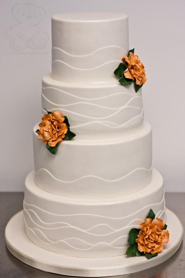 Wedding Cakes Florida
 Clean Wave Wedding Cake Gainesville