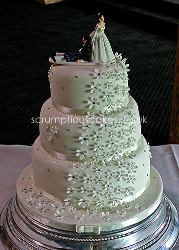 Wedding Cakes For 200 Guests
 Wedding Cake 654 Daisy Cascade & Funky Topper