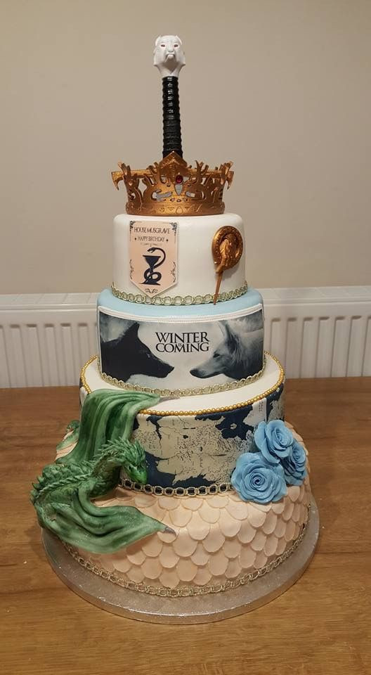 Wedding Cakes Games
 Game of Thrones cake with 3D printed topper