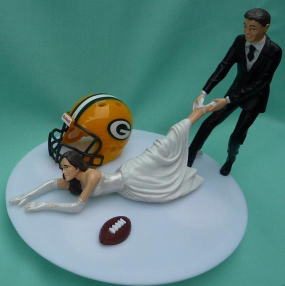 Wedding Cakes Green Bay
 Wedding Cake Topper Green Bay Packers G Football Themed w