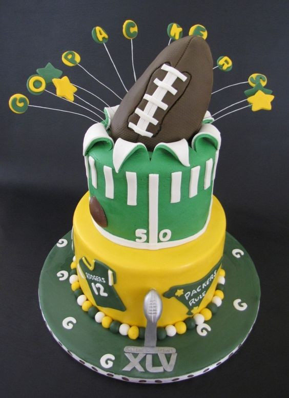 Wedding Cakes Green Bay
 NFL Football Birthday Cakes & Cupcakes For Your Favorite