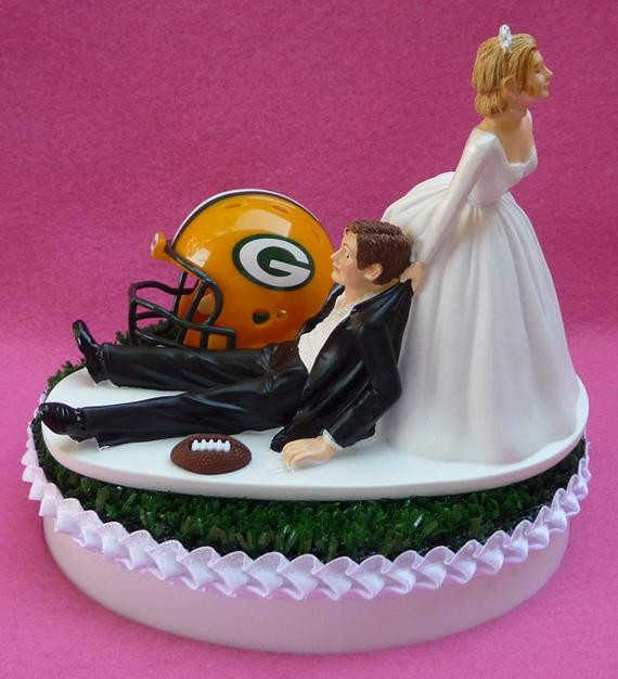 Wedding Cakes Green Bay
 Wedding Cake Topper Green Bay Packers Football Themed GB