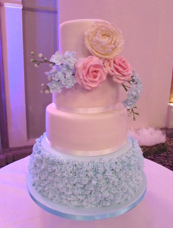 Wedding Cakes Katy Tx
 Ruffle & Delphinium Wedding Cake