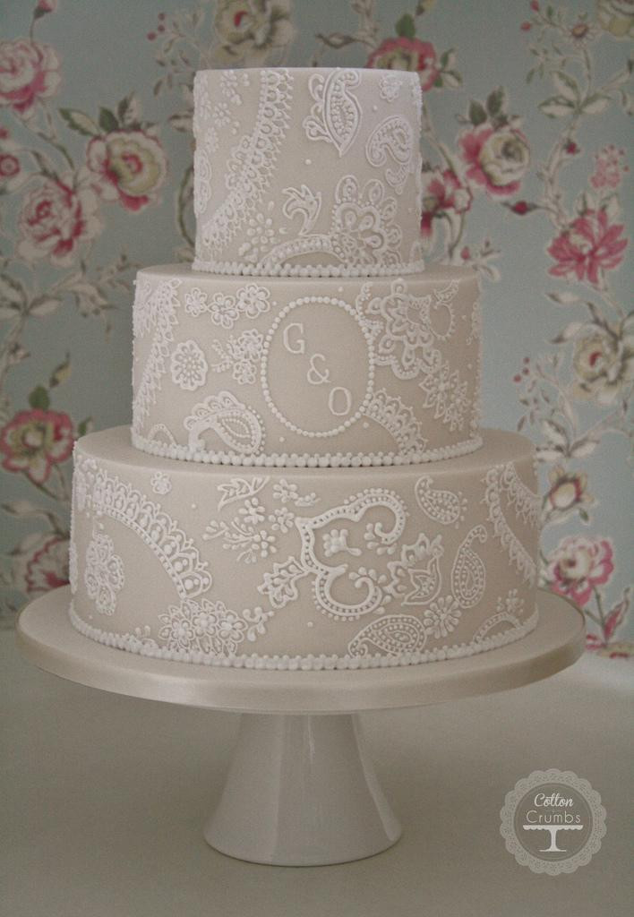 Wedding Cakes Lace
 Wedding Cakes Paisley Lace Wedding Cake Weddbook