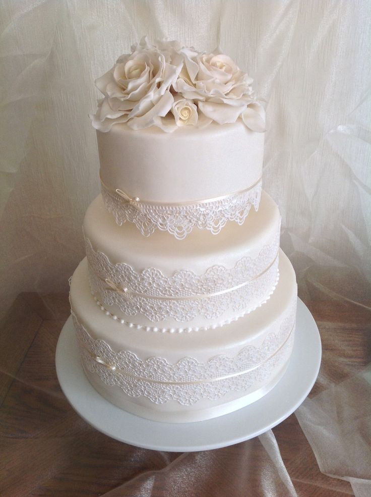 Wedding Cakes Lace
 Edible lace for wedding cakes idea in 2017