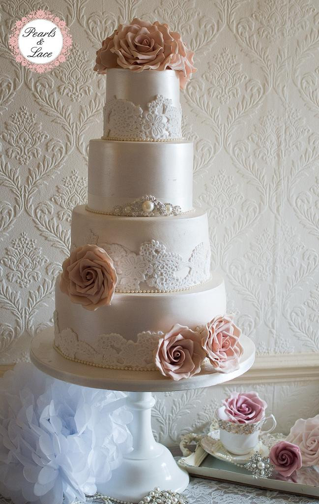 Wedding Cakes Lace
 Wedding Cakes Lustre & Lace Wedding Cake Weddbook