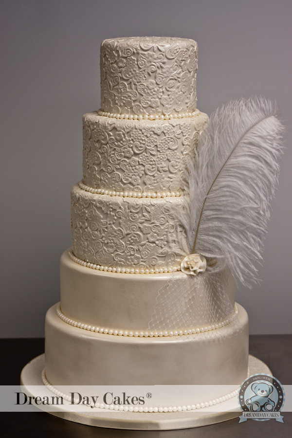 Wedding Cakes Lace
 Ivory Lace Wedding Cake Gainesville FL