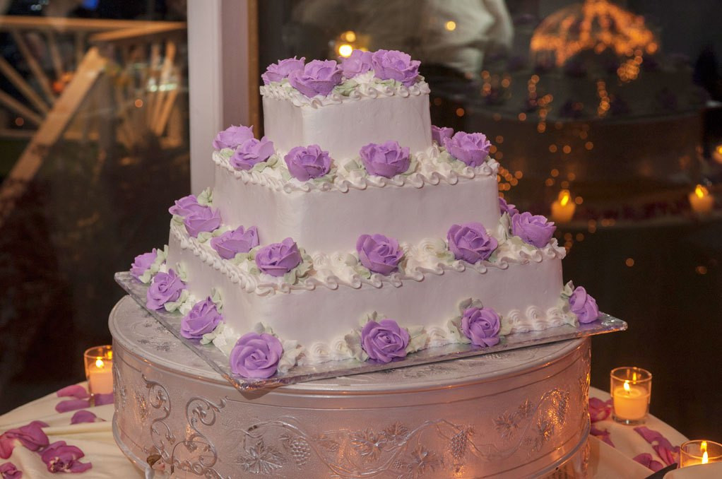 Wedding Cakes Long Island
 Wedding Cake Purple Flowers