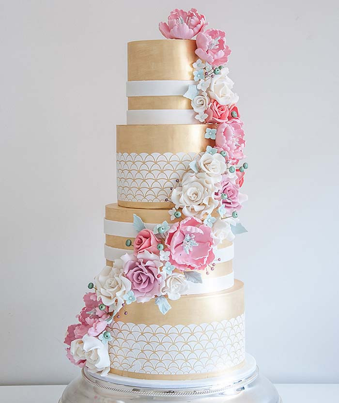 Wedding Cakes Magazine
 Glistening Golden Wedding Cakes Modern Wedding