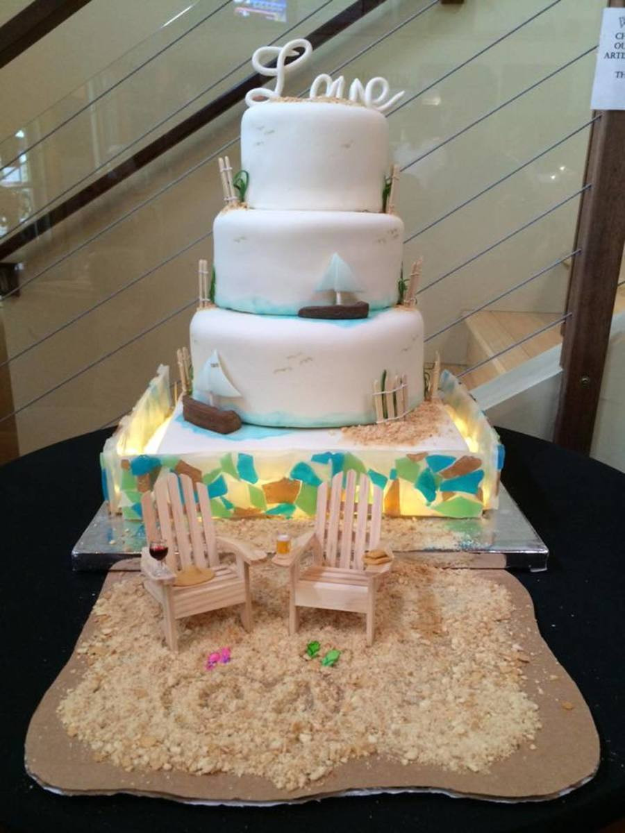 Wedding Cakes Michigan
 Lake Michigan Beach Wedding Cake CakeCentral