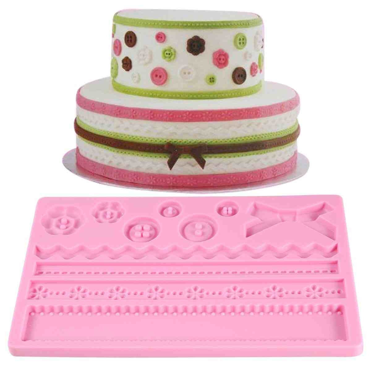 Wedding Cakes Mold
 Silicone Fondant Mold Wedding Cake Mold With Buttons Grinder