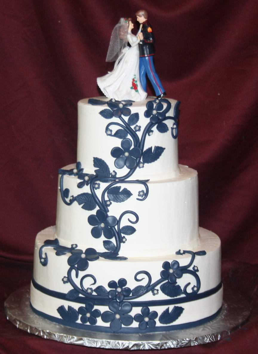 Wedding Cakes Navy Blue
 Navy Blue Wedding Decorations