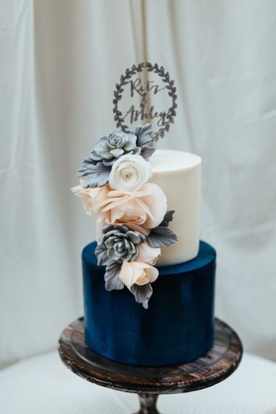 Wedding Cakes Navy Blue
 Wedding Cake Trends That Will Have You Drooling in No Time