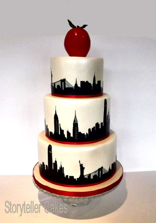 Wedding Cakes New York
 New York Theme Wedding Cake Cake by Storyteller Cakes