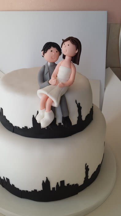 Wedding Cakes New York
 New York theme Wedding cake Cake by Tracey Lewis