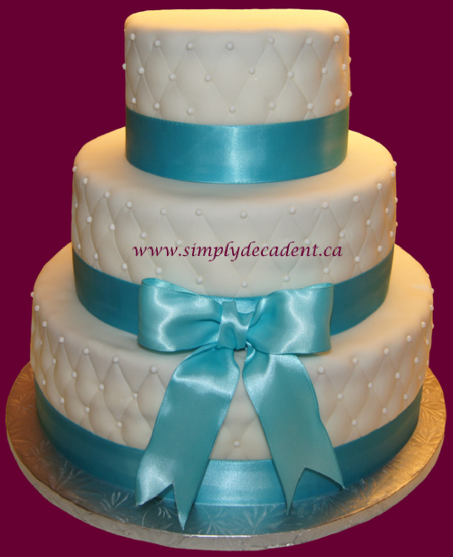 Wedding Cakes No Fondant
 3 Tier Quilted Fondant Wedding Cake With Pearls Amp