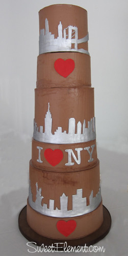 Wedding Cakes Nyc
 nyc skyline wedding cake