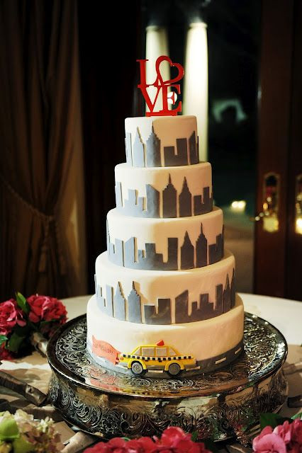 Wedding Cakes Nyc
 New York Inspired Wedding Cake by Studio Tran