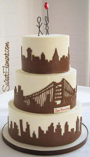 Wedding Cakes Nyc
 san francisco skyline wedding cake