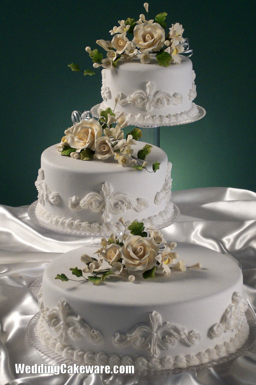Wedding Cakes On Stand
 3 TIER CASCADING WEDDING CAKE STAND STANDS
