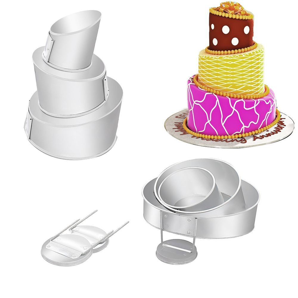 Wedding Cakes Pans
 Mini Topsy Turvy 4 Tier Multilayer Wedding cake pans