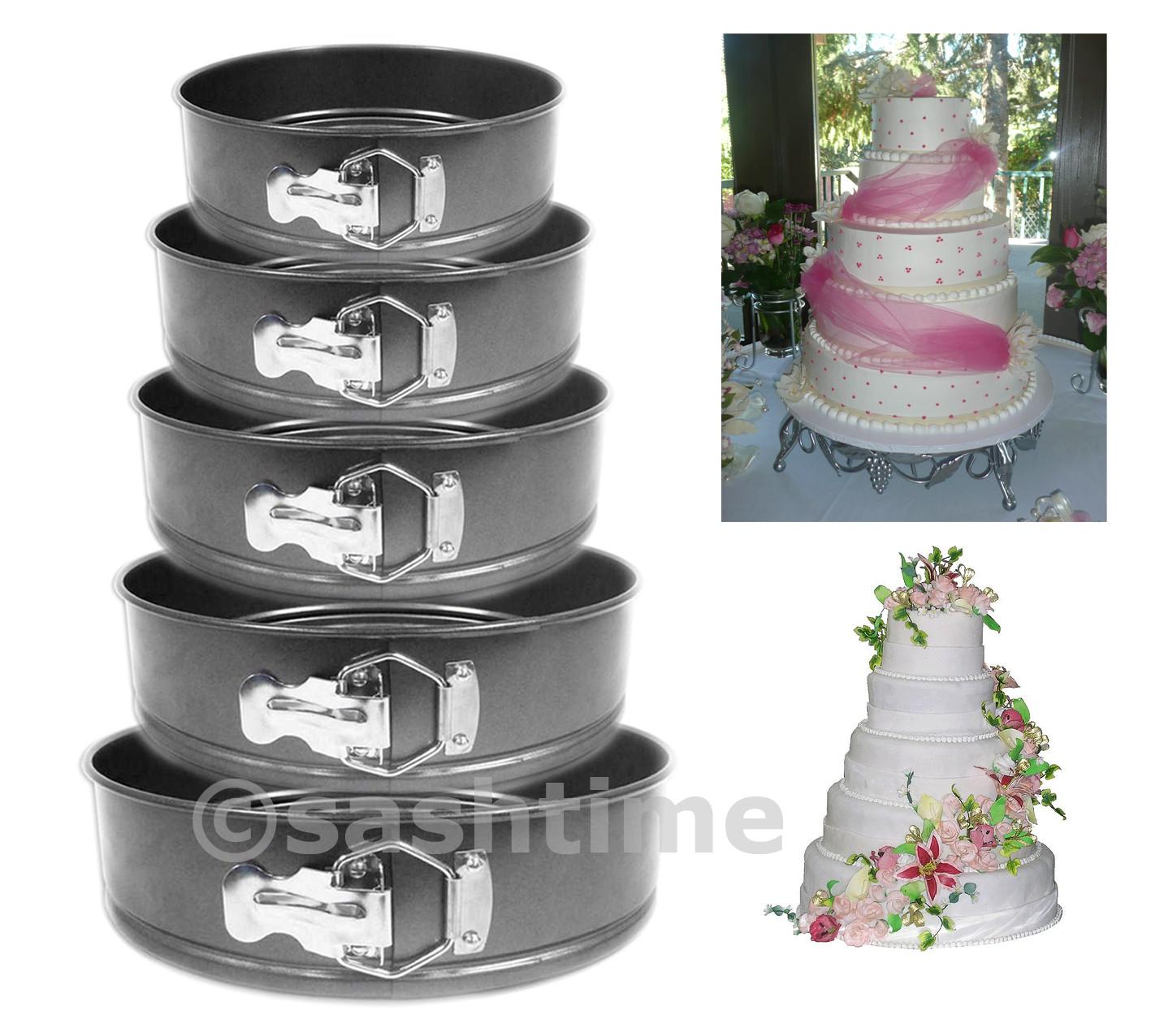 Wedding Cakes Pans
 NEW 5PC NON STICK SPRINGFORM CAKE PAN BAKING BAKE ROUND