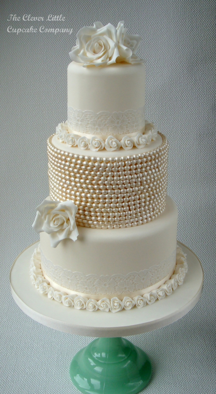 Wedding Cakes Pearls
 Vintage Lace And Pearl Wedding Cake CakeCentral