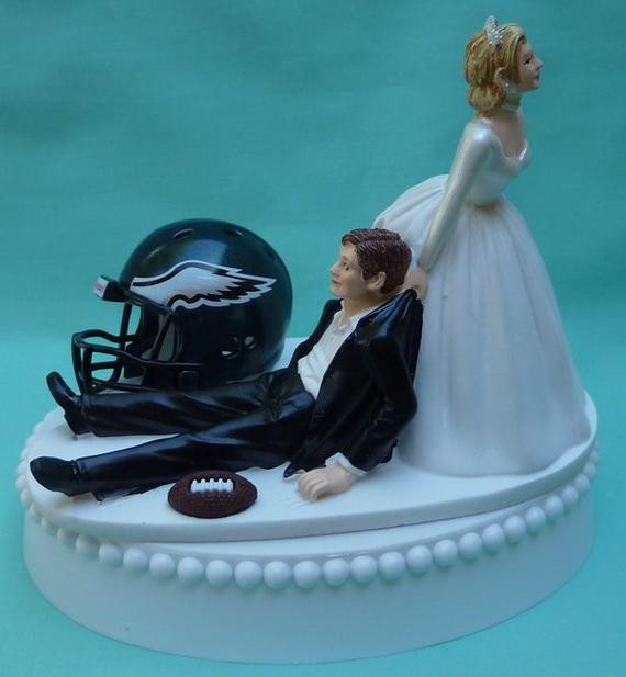 Wedding Cakes Philadelphia
 Wedding Cake Topper Philadelphia Eagles Philly Football Themed