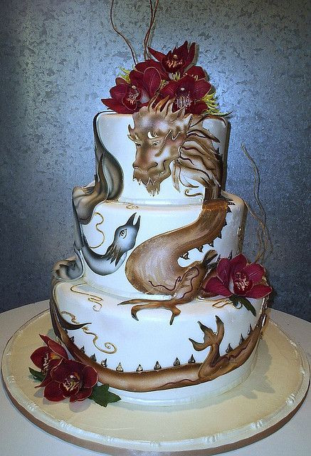 Wedding Cakes Phoenix
 Dragon Phoenix Wedding Cake WOW beautiful t