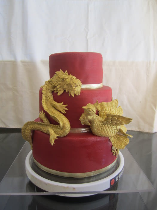 Wedding Cakes Phoenix
 Dragon & Phoenix Wedding Cake and Cupake Display Cake by