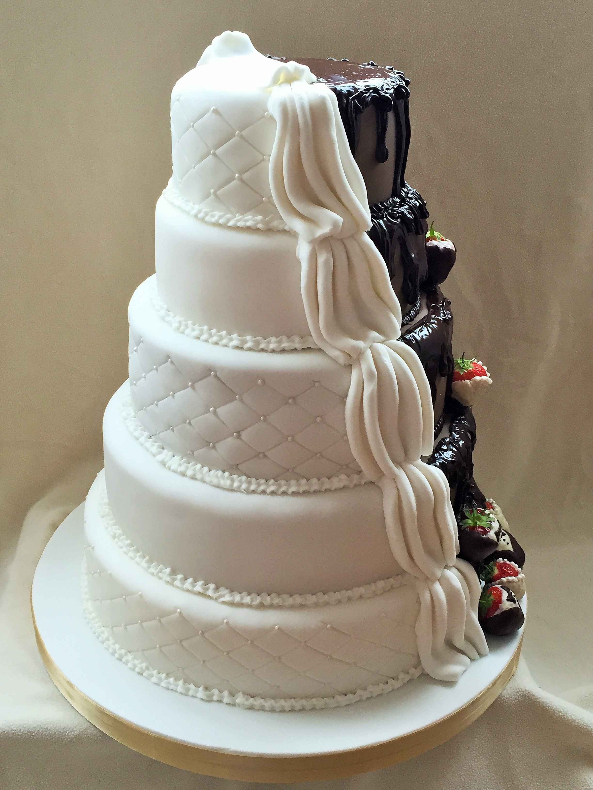 Wedding Cakes Photo
 Half And Half Wedding Cake CakeCentral