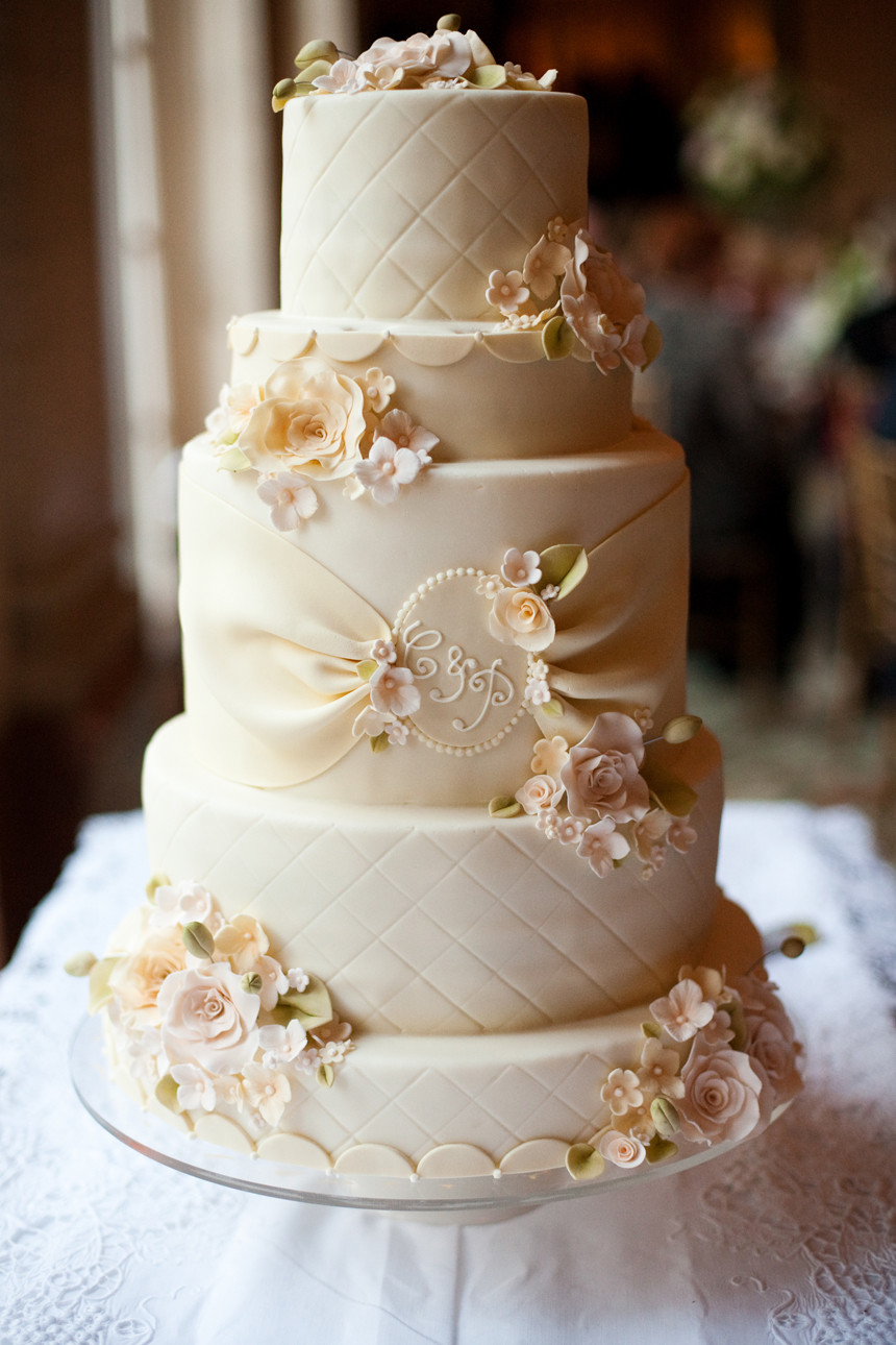 Wedding Cakes Pictures Pinterest
 Classic Pink and White Wedding Cake Elizabeth Anne