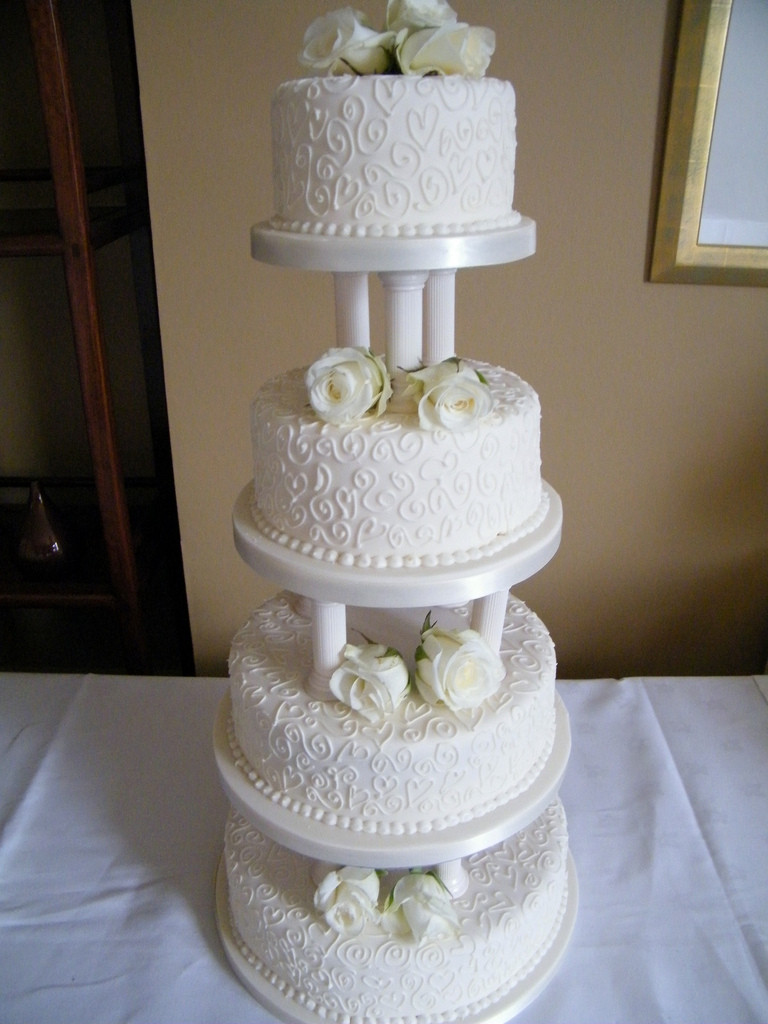 Wedding Cakes Pillars
 4 tier wedding cake with pillars Michelle