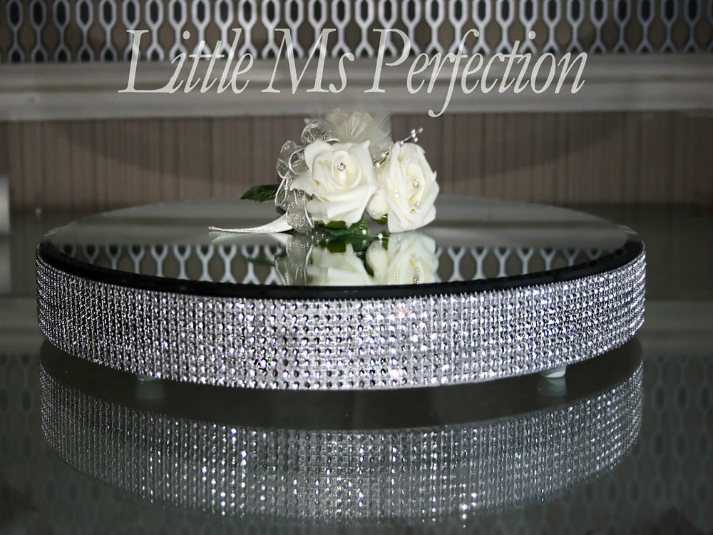 Wedding Cakes Plates
 DIAMANTE CRYSTAL MIRROR PLATE CAKE STAND WEDDING TABLE