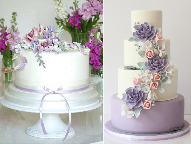 Wedding Cakes Purple
 Purple Lilac & Lavender Wedding Cakes – Cake Geek Magazine