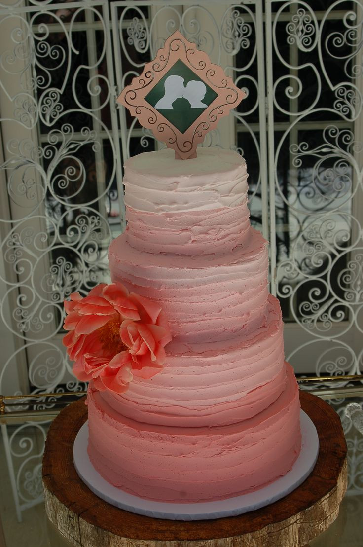 Wedding Cakes Redding Ca
 Pink ombre wedding cake by Cake is the Best Part Redding